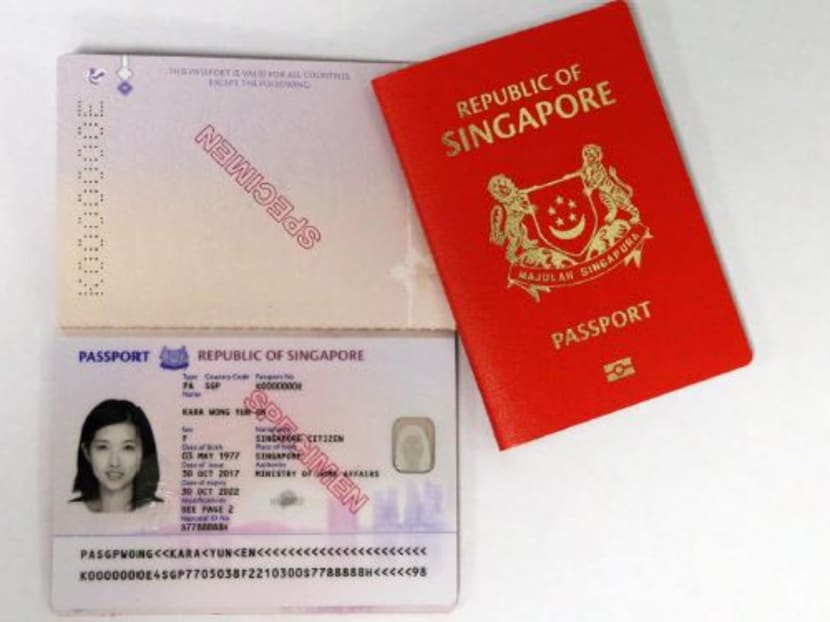 The new design for Singapore Biometric Passport. Photo: ICA