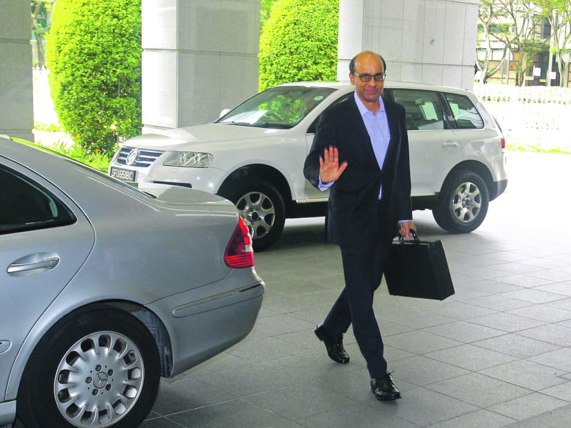 Deputy Prime Minister Tharman Shanmugaratnam arriving at Parliament to give his Budget 2013 speech. Photo: Ernest Chua
