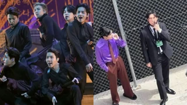 BTS成员V典礼后台吸烟被拍　粉丝怒斥偷拍者