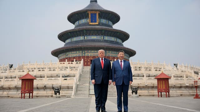特朗普和习近平抵达天坛