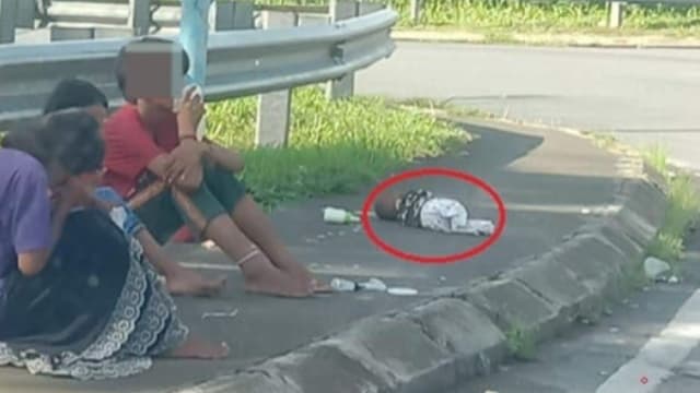 马国乞丐疑为博取同情 初生婴儿弃路边来讨钱