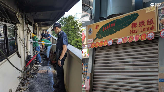 黄埔组屋单位失火 60岁男死者是椰浆饭摊主