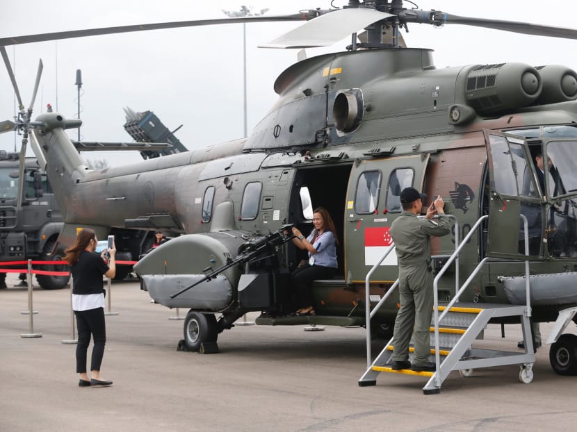 The public viewing the aircrafts at the static display during the Singapore Airshow on Feb 7. The Airshow will go on until Sun, Feb 11. Photos: Najeer Yusof/TODAY
