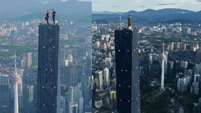 俄情侣攀登吉隆坡摩天楼 马警调查传召问话