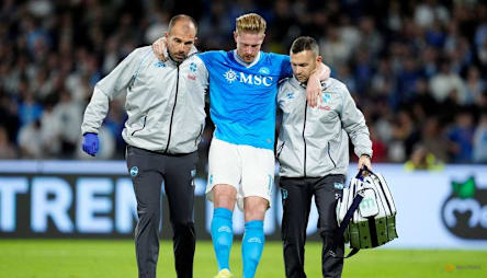 Napoli's De Bruyne sidelined with thigh injury