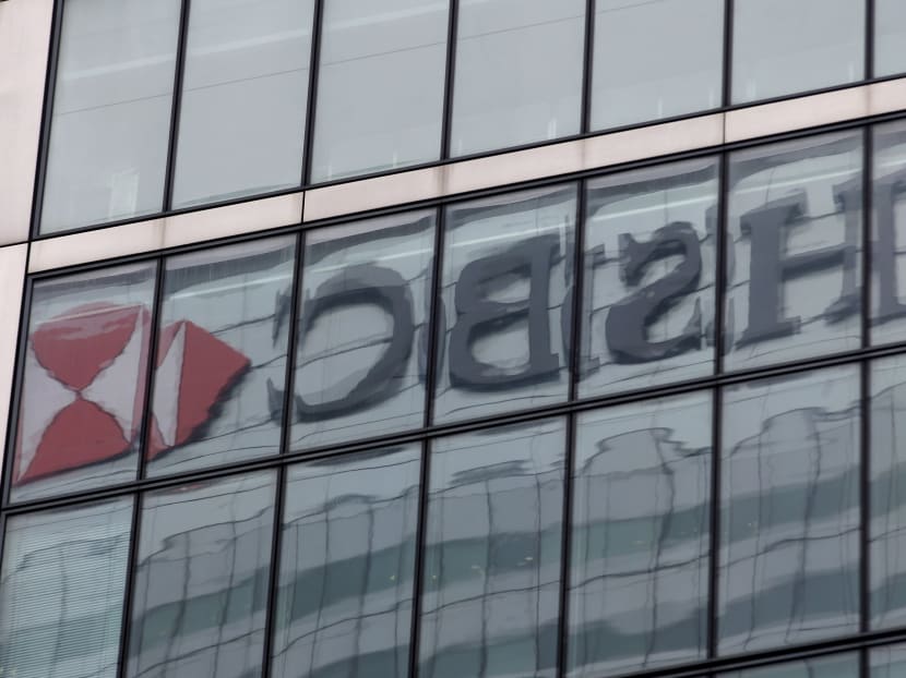 The HSBC headquarters is seen reflected in a neighbouring building in the Canary Wharf financial district in east London in this file photograph. Photo: Reuters