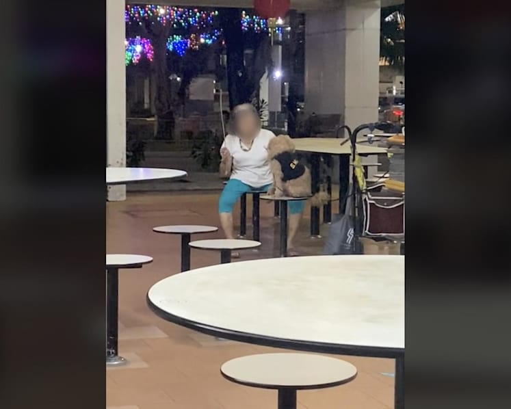 AVS looking into video of elderly woman allegedly caning dog at hawker centre, SPCA says she had been warned before