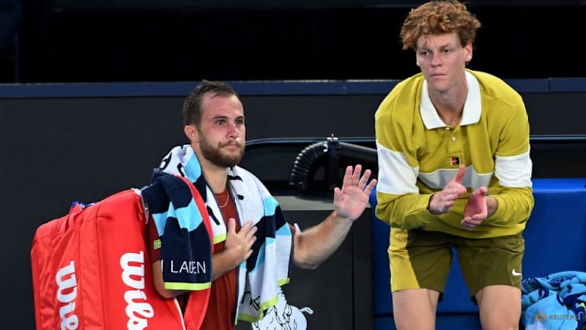 Champion Sinner races into Australian Open second round after Gaston retires