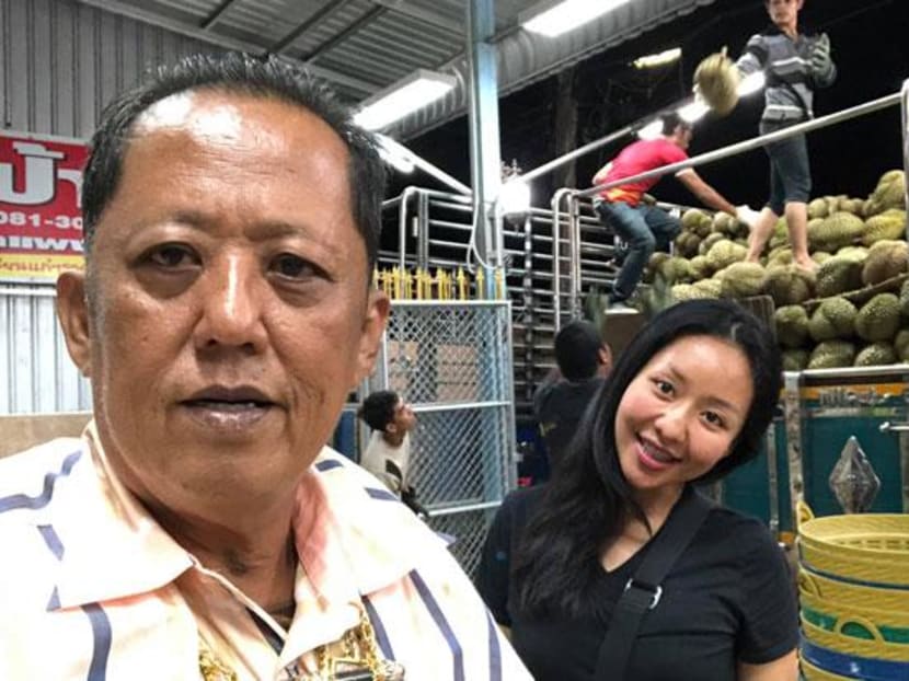 Mr Anont Rotthong takes a picture with his youngest daughter. He posted it along with his Facebook post inviting hard-working men to try to win the heart of Ms Kansita Rotthong, 26. Mr Anont Rotthong takes a picture with his youngest daughter. He posted it along with his Facebook post inviting hard-working men to try to win the heart of Ms Kansita Rotthong, 26.