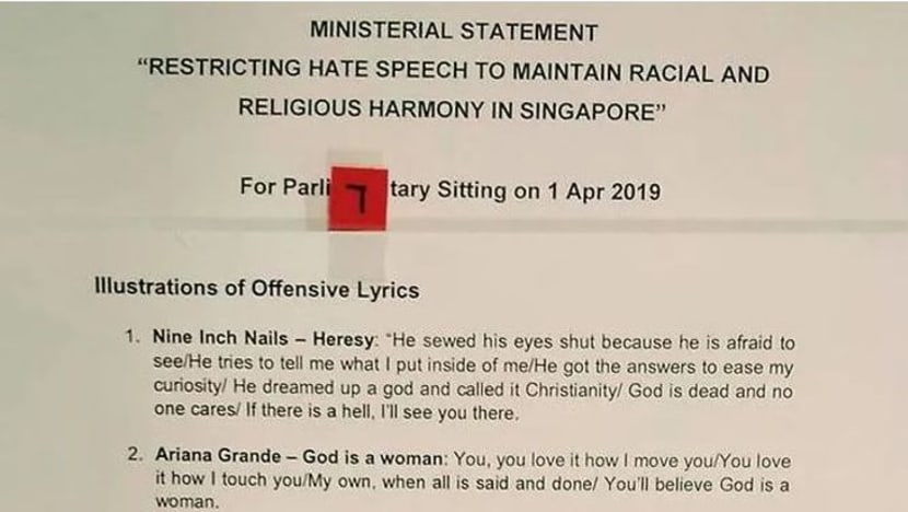 Senarai lagu 'ofensif' diedarkan di Parlimen tidak akan diharamkan: Shanmugam