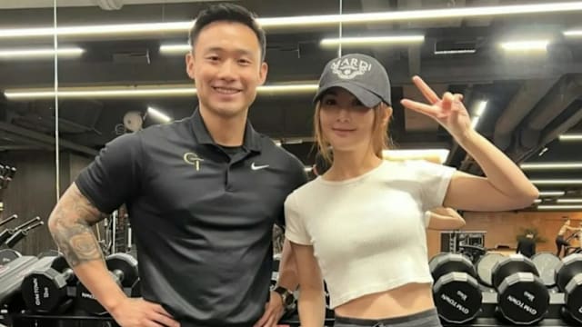 阿Sa蔡卓妍早已与教练男友同居，男方月薪近2万新元！