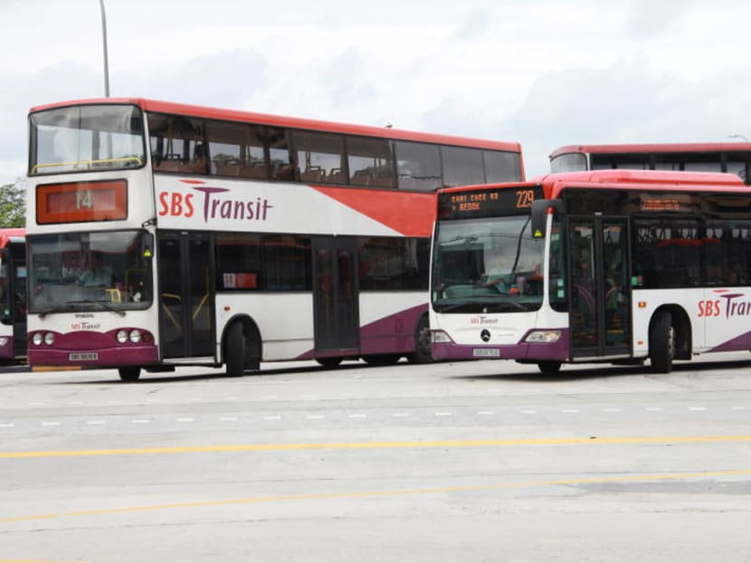 SBS Transit buses in a bus interchange. Photo: Nabihah Hashim