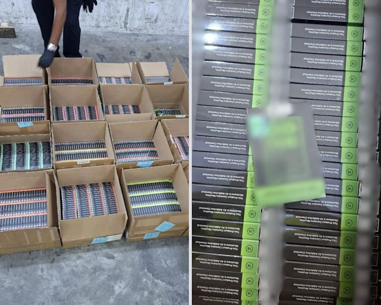 Over 9,200 vape pods found in cargo container, 25-year-old man arrested
