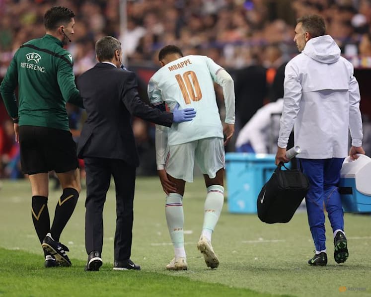 Mbappe diagnosed with knee hyperextension, say Real Madrid