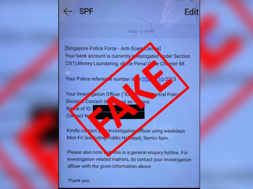 Police warn of fake text messages claiming to be from SPF
