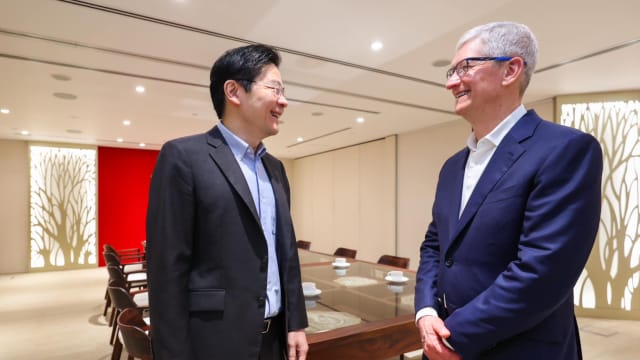 黄循财同库克会晤 期待继续加强合作关系