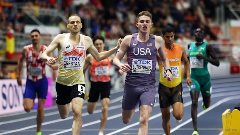 US teen Lutkenhaus becomes youngest man to win title at world indoors