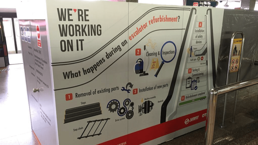 SMRT acknowledges initial slow progress in escalator upgrade programme