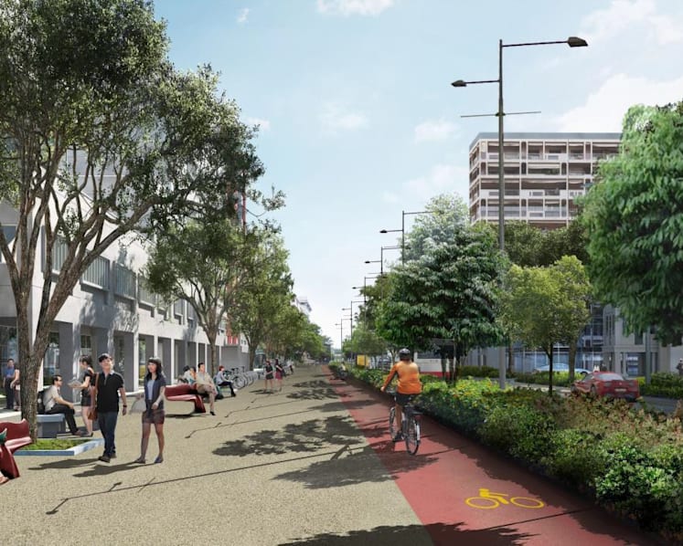 Pedestrian-friendly facilities for redesigned Bencoolen Street