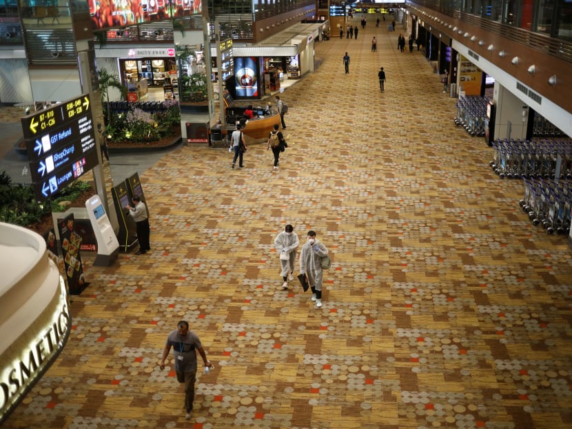 A view of Changi Airport, following the outbreak of Covid-19, on March 30, 2020.