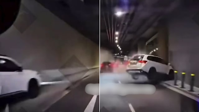 轿车失控冲上路缘再撞墙壁 五旬司机和乘客双双送院