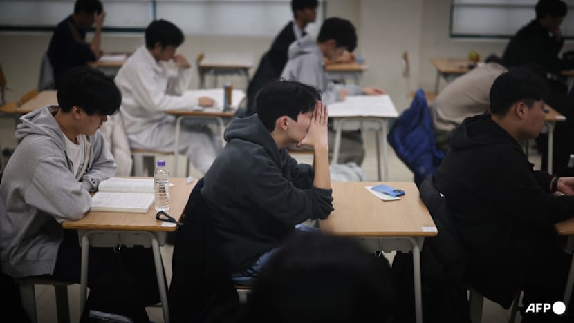 South Korea halts flights for college entry exam