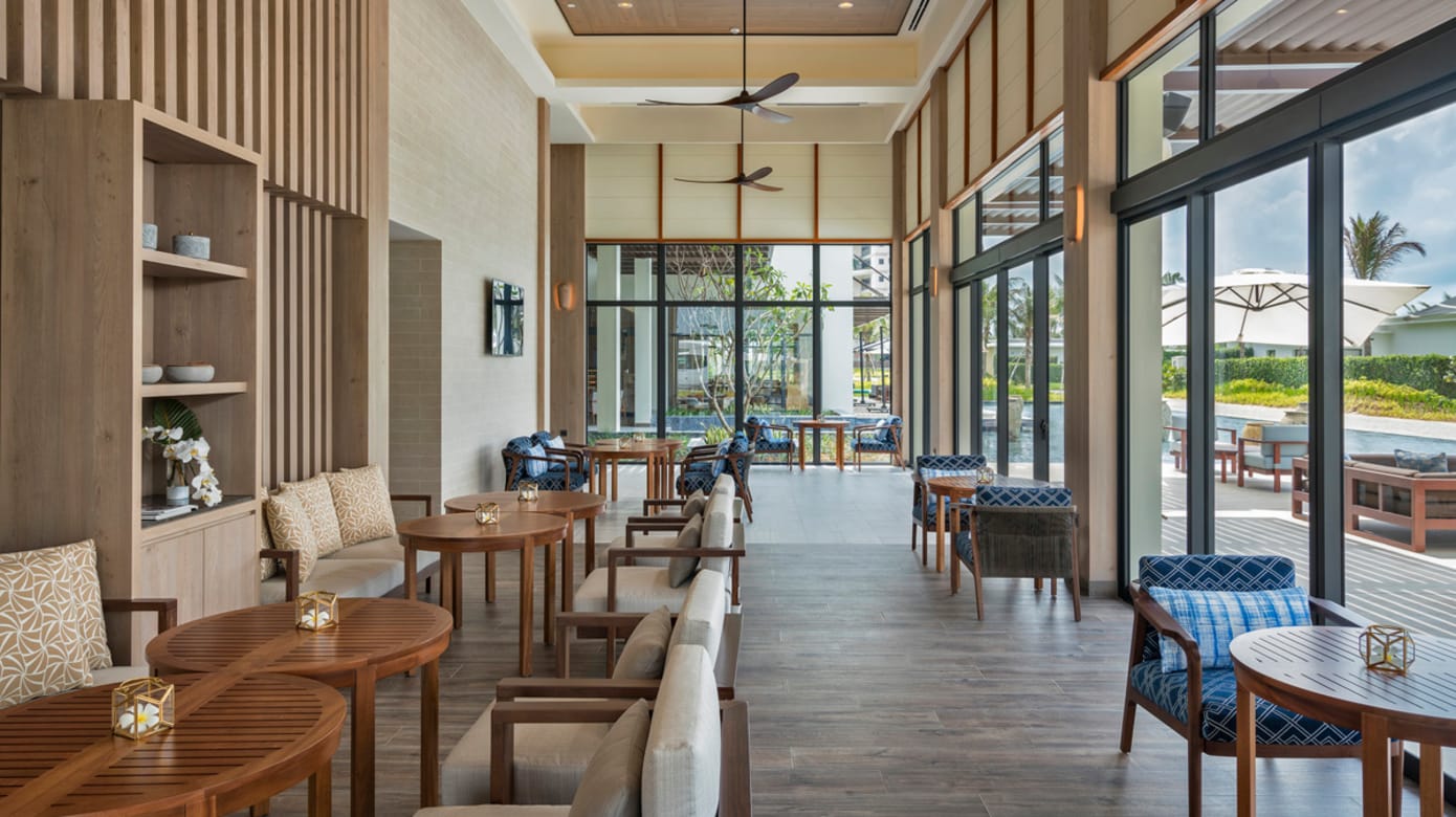 The Level专用酒廊，环境安静。（图：Meliá Ho Tram Beach Resort）