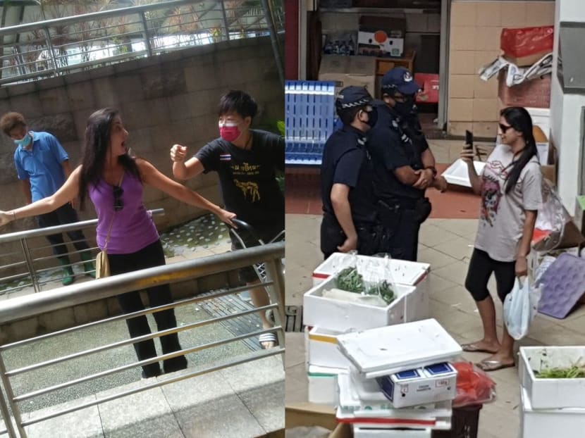 The police said that it is investigating a 40-year-old Singaporean woman for not wearing a mask and for allegedly assaulting another woman at Shunfu Mart.