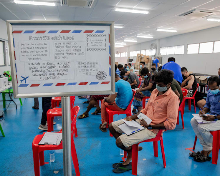 For some migrant workers, writing letters home evokes a sense of nostalgia
