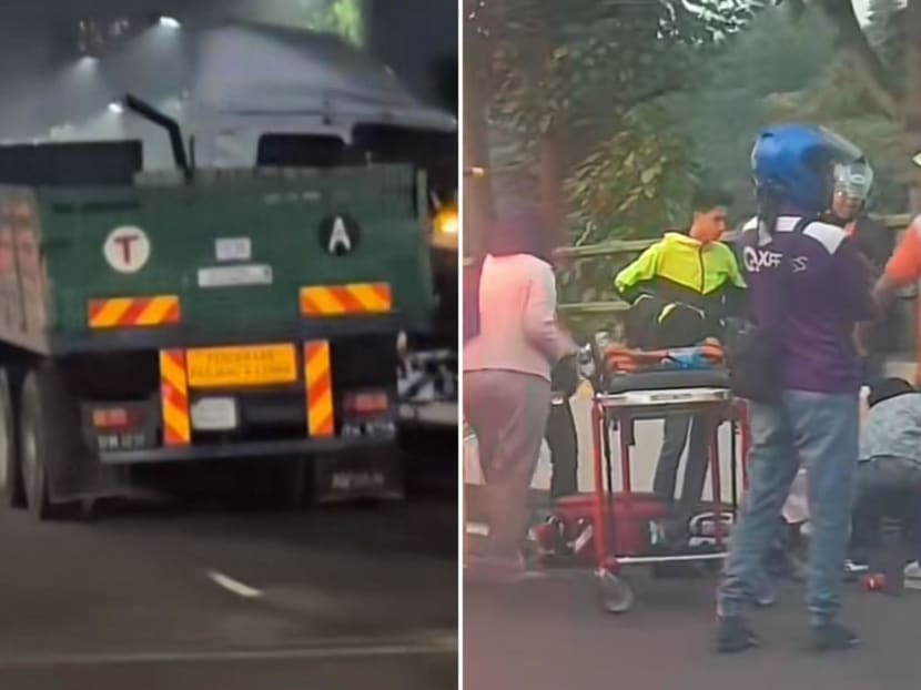 The scenes after an accident on the Bukit Timah Expressway on Nov 1, 2023.