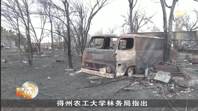 得州发生当地史上最大场野火 目前仅3%火势受控