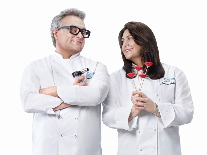 Christian Escriba (left) and 
Patricia Schmidt share more than a love for innovative pastry.