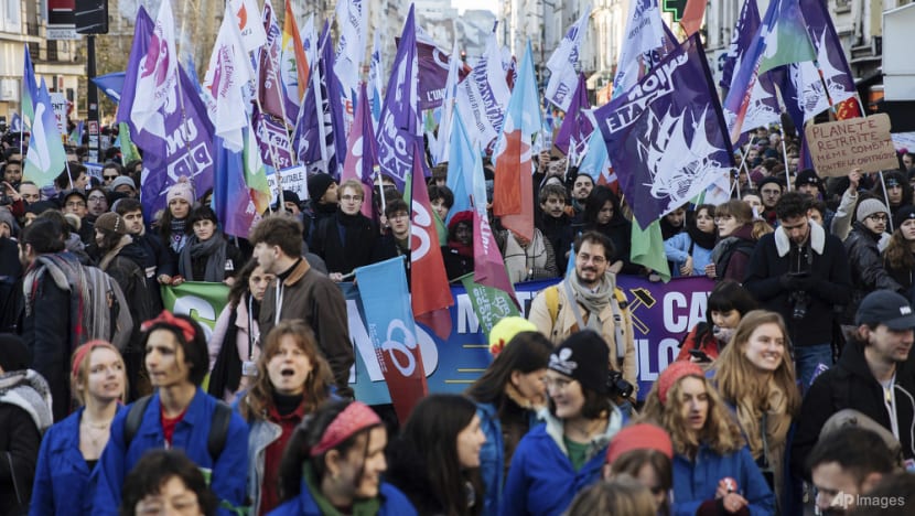 Strikes, protests hit France in round 2 of pension battle