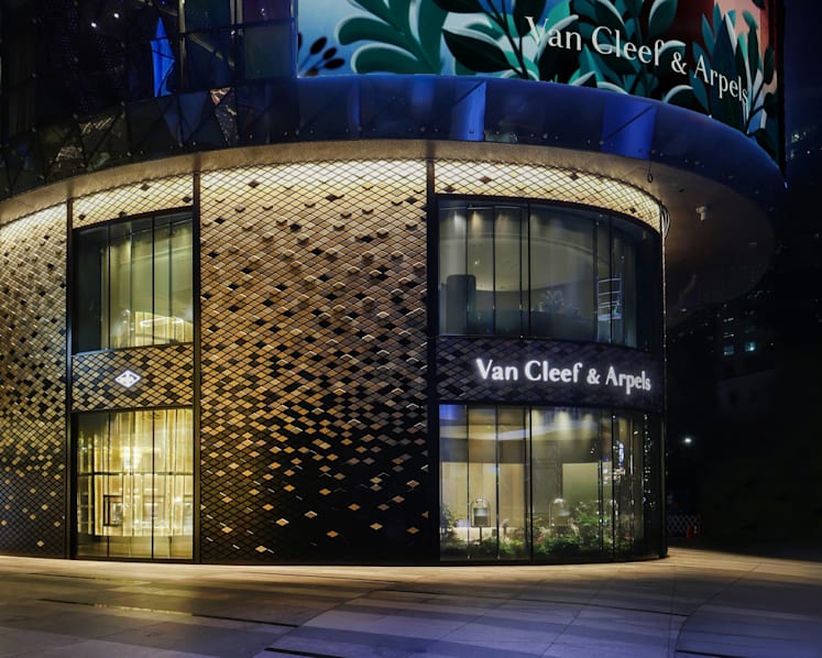 Van Cleef & Arpels opens new duplex boutique at Ion Orchard with festive winter-themed installation