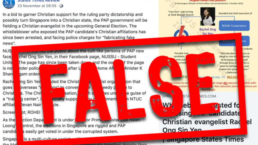 Facebook issues correction notice on States Times Review's post