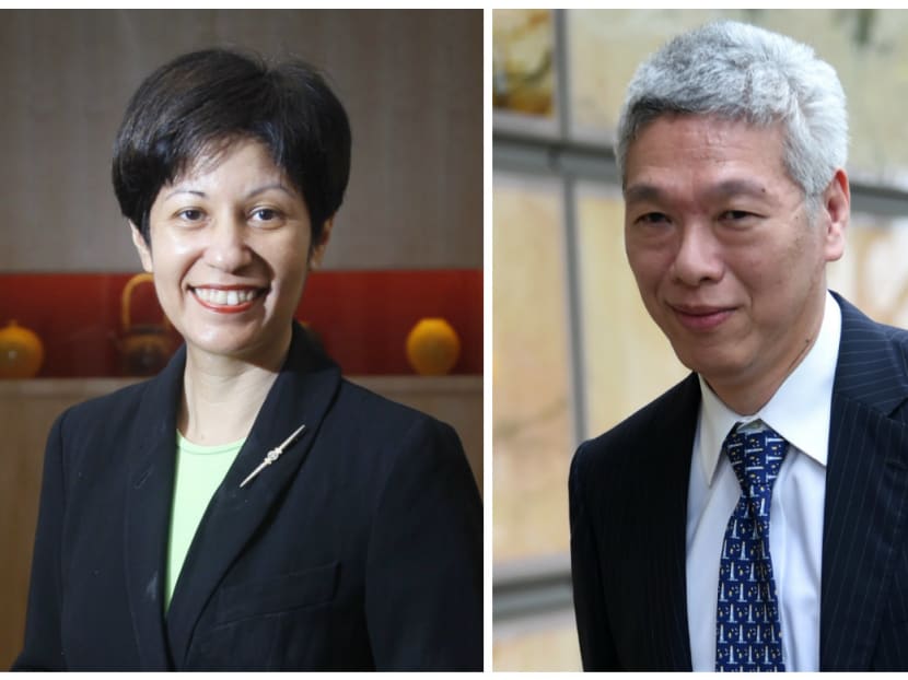 Senior Minister of State Indranee Rajah (L) and Mr Lee Hsien Yang. Photo: TODAY (L) / AFP