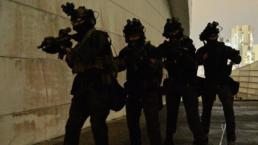 SAF helicopters, soldiers deployed in night-time counter-terrorism exercise at Star Vista mall