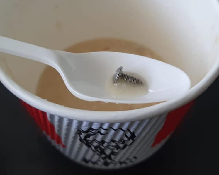 KFC apologises for screw found in porridge, disciplines staff members involved