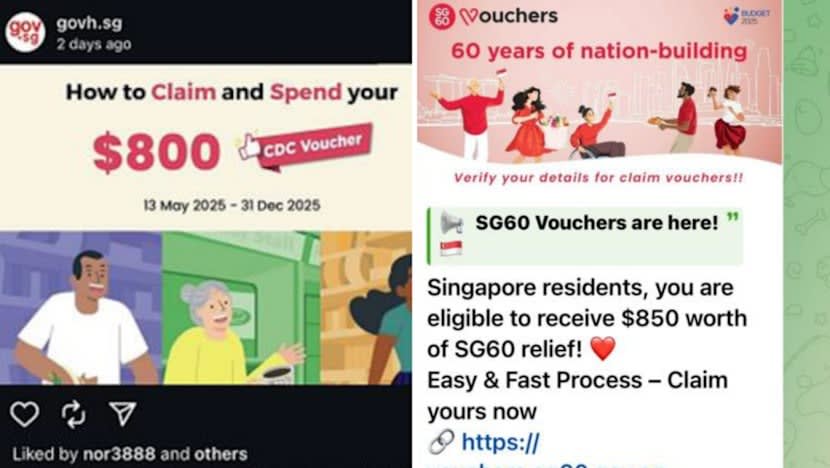 Telegram, Instagram-இல் SG60, CDC பற்றுச்சீட்டு மோசடி