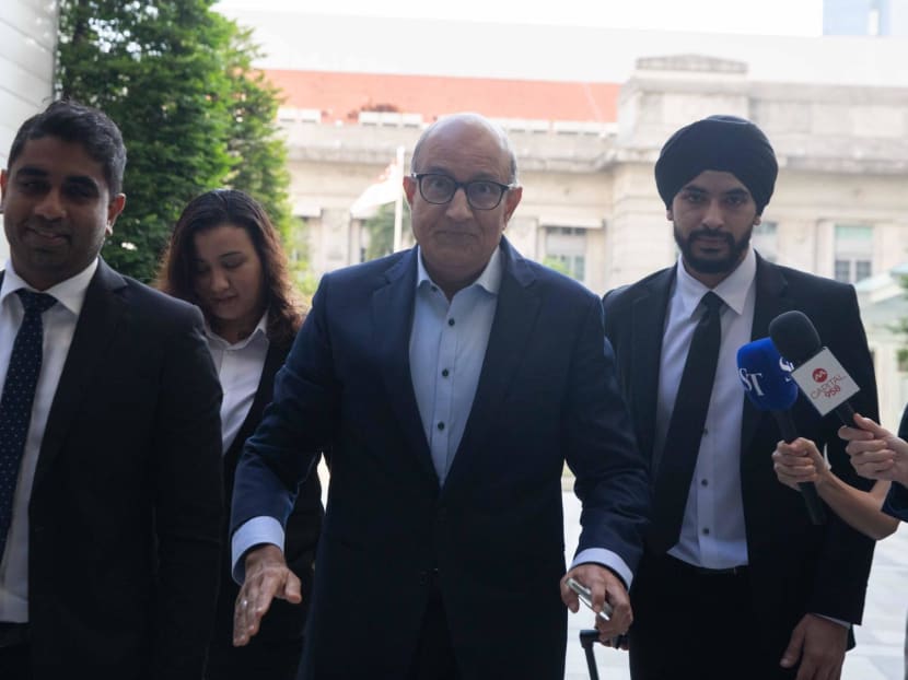 Former Transport Minister S Iswaran (second from right) arriving at the State Courts on March 25, 2024. Former Transport Minister S Iswaran (second from right) arriving at the State Courts on March 25, 2024.
