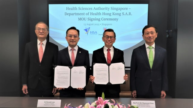 卫生科学局同香港卫生署 签署保健品相关医疗条例合作备忘录