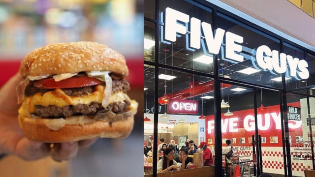 人气汉堡店Five Guys 8月8日至10日，每天送出60个芝士汉堡！