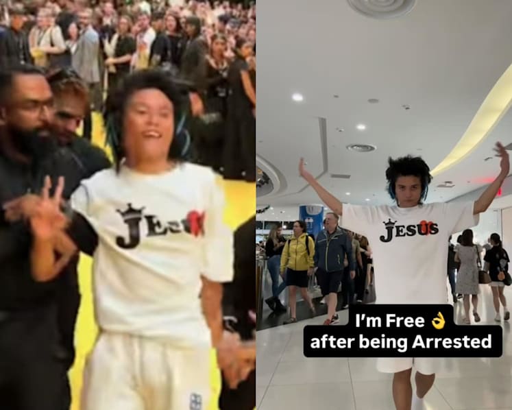 Man who rushed at Ariana Grande at Wicked: For Good event in Singapore brags 'I'm free' after being removed from venue