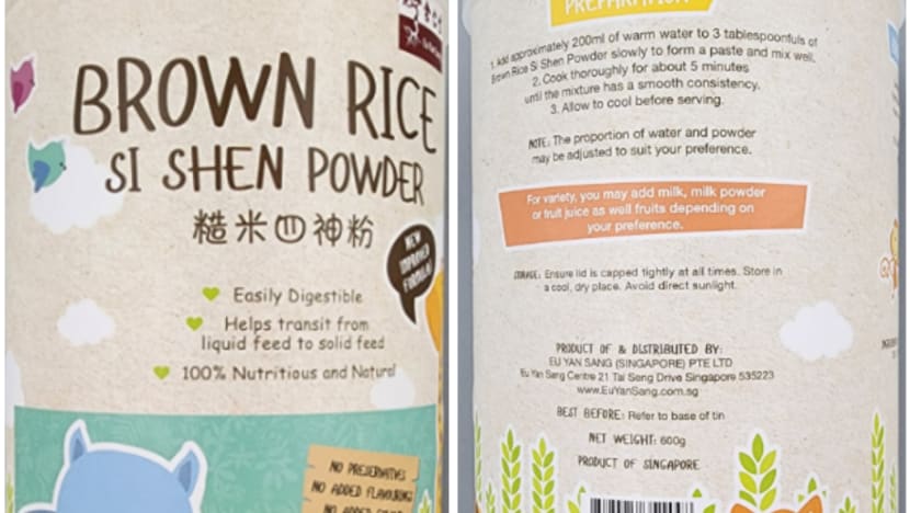 SFA recalls Eu Yan Sang’s Brown Rice Si Shen powder due to excessive levels of arsenic and aflatoxin 