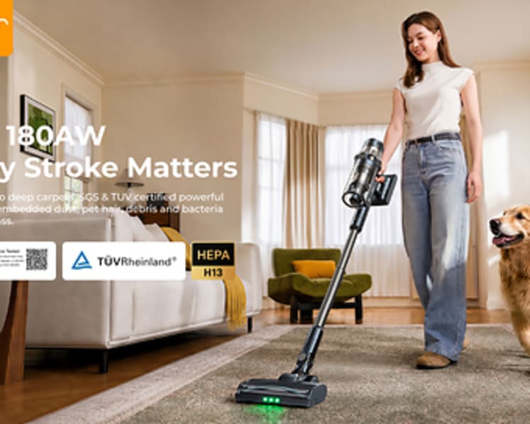 Yaber Launches Cordless Vacuum HP20: TÜV-Tested 180AW Suction, SGS-certified H13 HEPA Filtration, and SenseCleanAI AI Detection Under $200
