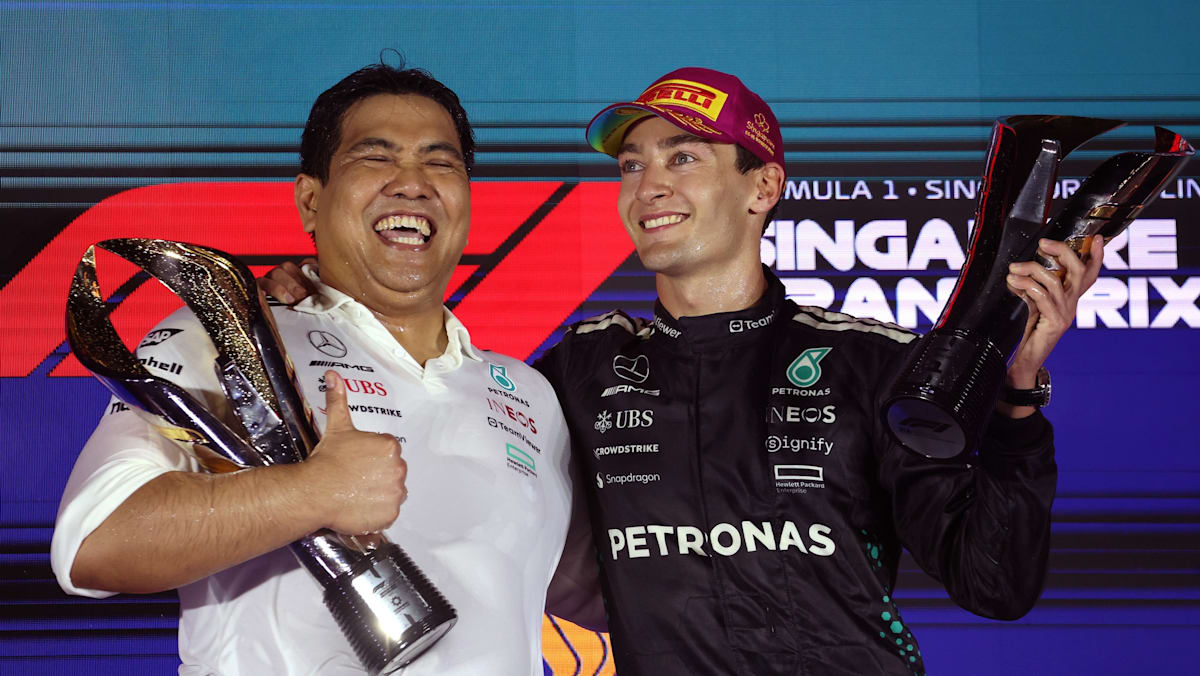Petronas首席执行官在新加坡大奖赛上对香槟淋浴的反弹之后，为“放错了旺盛”表示歉意