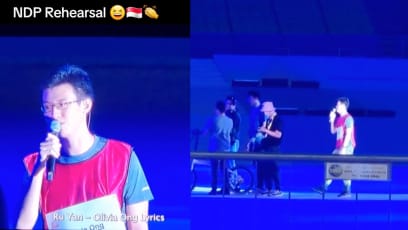 Vid Of Young Man Standing In For Olivia Ong & Lip-Synching To ‘Ru Yan’ During NDP Rehearsals Goes Viral