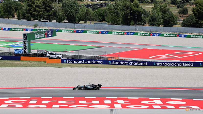 Russell fastest in first Barcelona practice