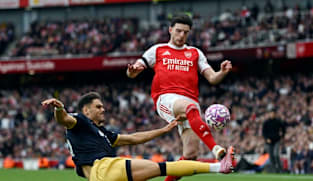 Rice on target as Arsenal beat West Ham in Arteta's 300th game