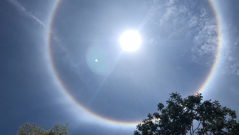 Sun halo spotted in Singapore sky at around noon